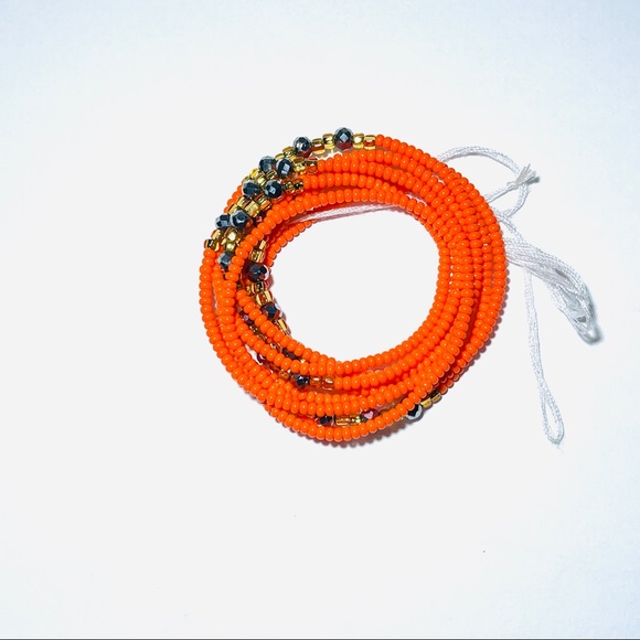Small African orange waist beads - Picture 5 of 6